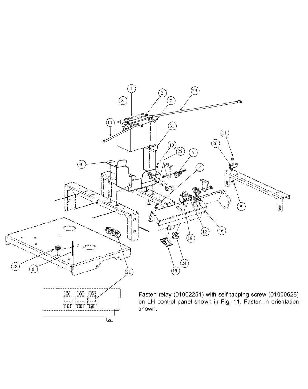 Electrical Assembly Honda Diagram and Parts List for M48-HN 53AB5E6V750-20-HP Cub Cadet Lawn Tractor